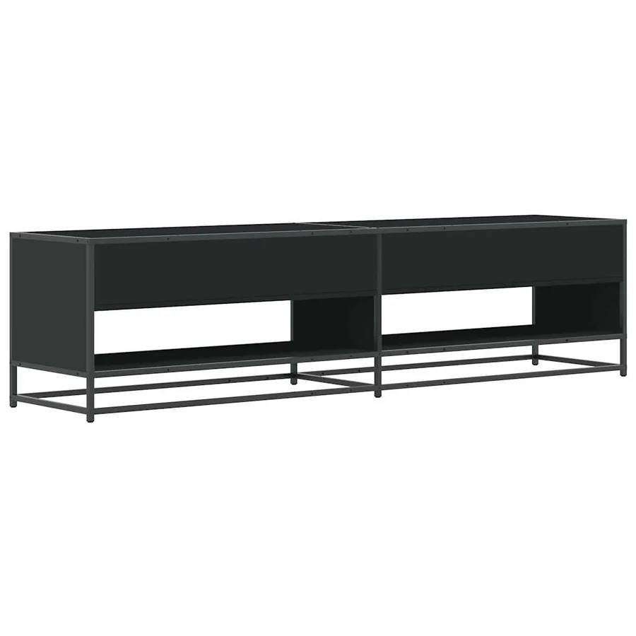 Meuble TV noir 180,5x40x46 cm bois d'ingénierie - 5