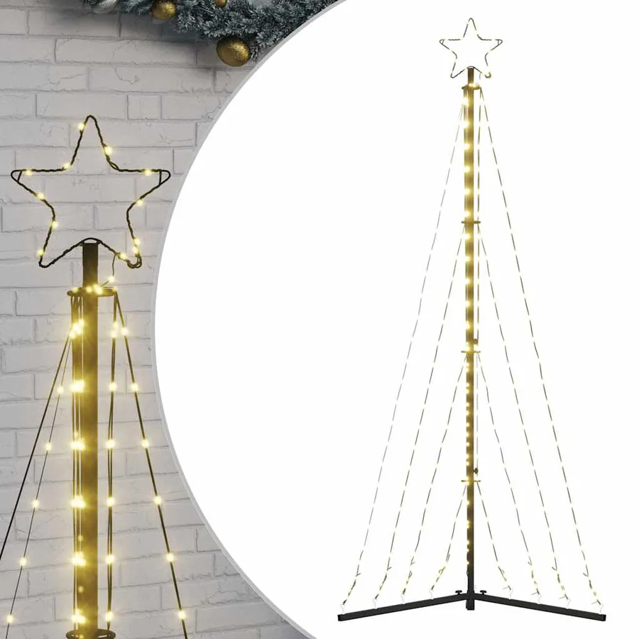 Sapin de Noël à LED 339 LED blanc chaud 187 cm - 2