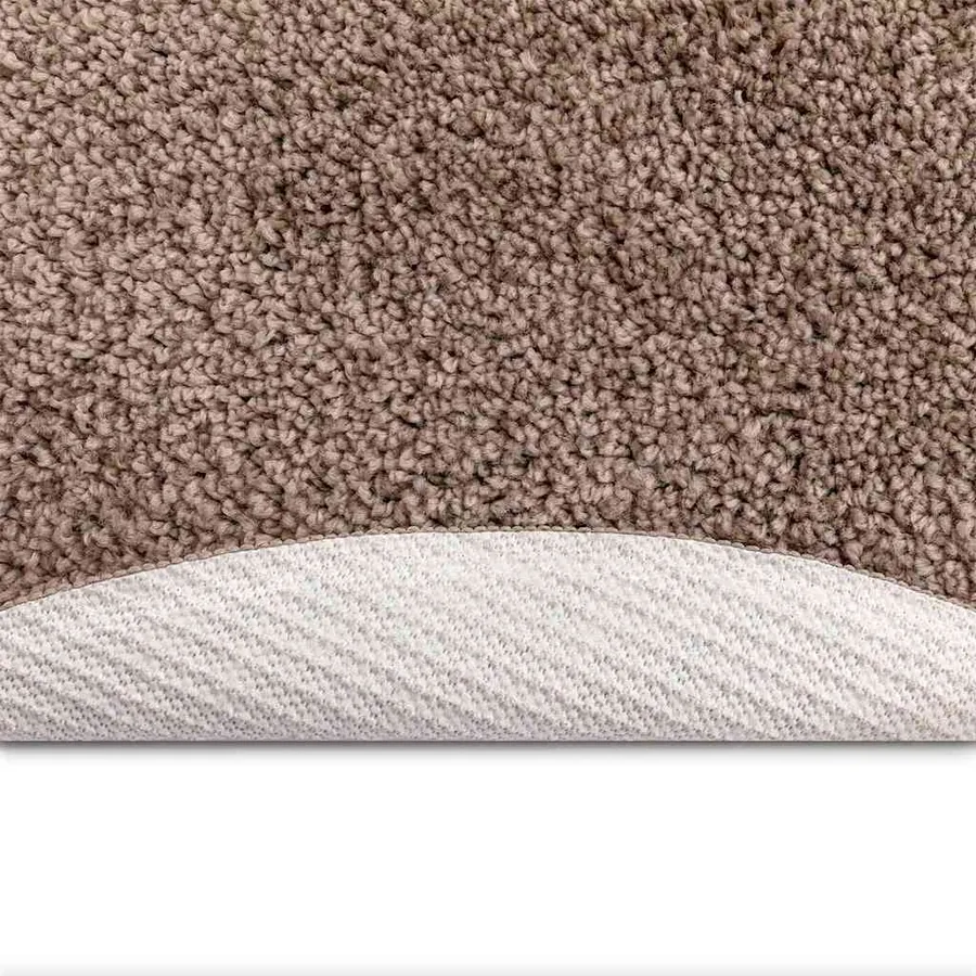 Tapis Shaggy Anti-dérapant Marron 160 x 160 cm PP - 4