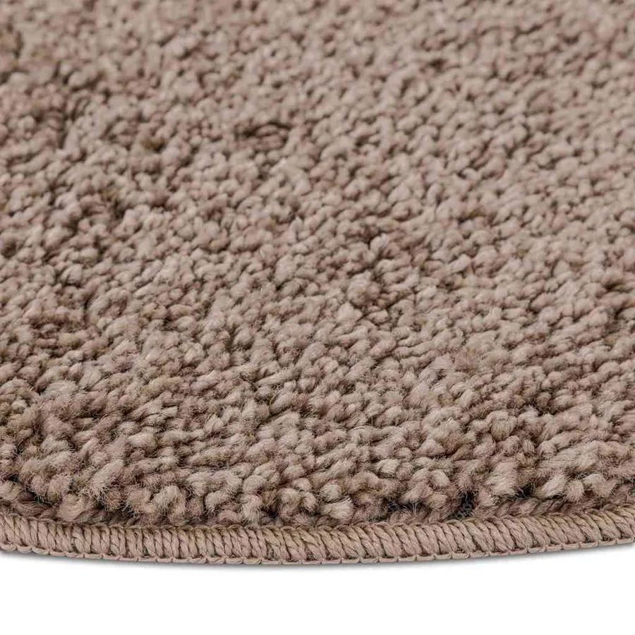 Tapis Shaggy Anti-dérapant Marron 160 x 160 cm PP - 6