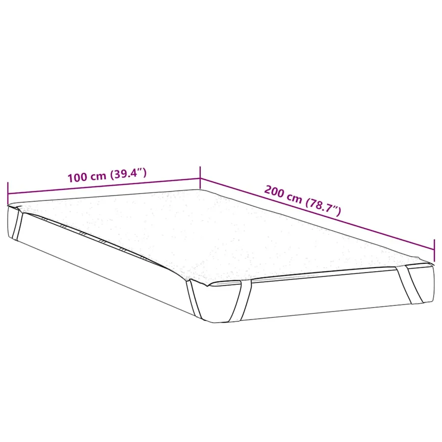 Protège-matelas blanc 100x200 cm imperméable - 7