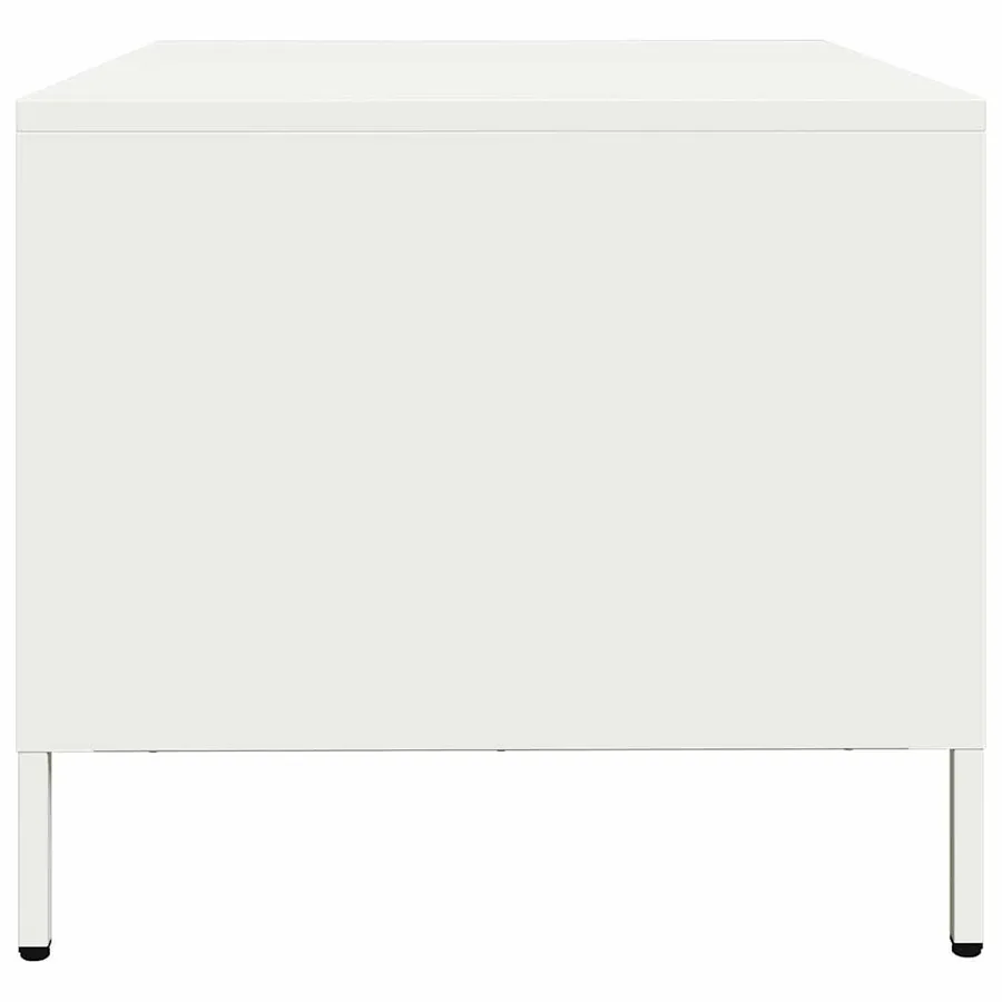 Meuble TV blanc 68x50x43,5 cm acier laminé à froid - 7