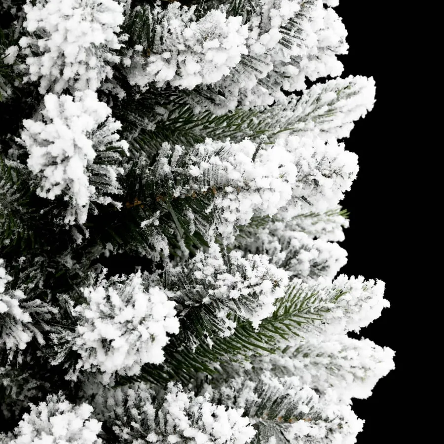 Sapin de Noël artificiel mince avec neige floquée 240 cm PVC/PE - 5