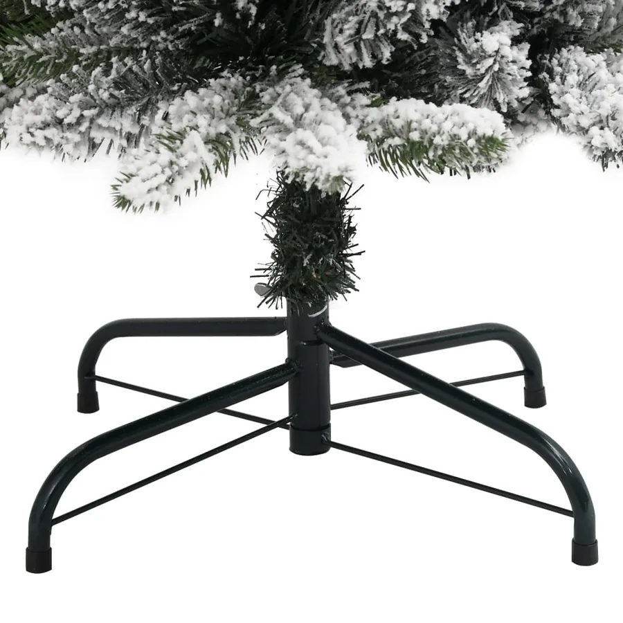 Sapin de Noël artificiel mince avec neige floquée 240 cm PVC/PE - 6