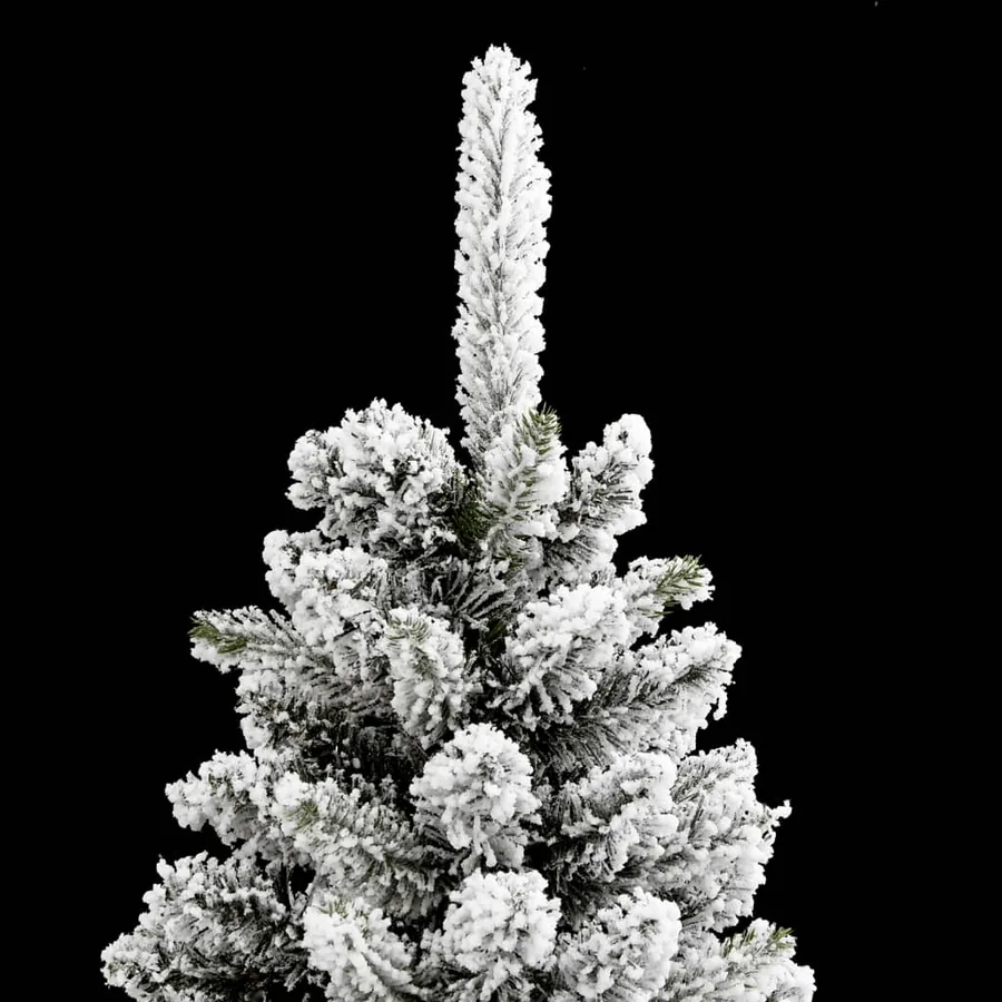 Sapin de Noël artificiel mince avec neige floquée 240 cm PVC/PE - 7