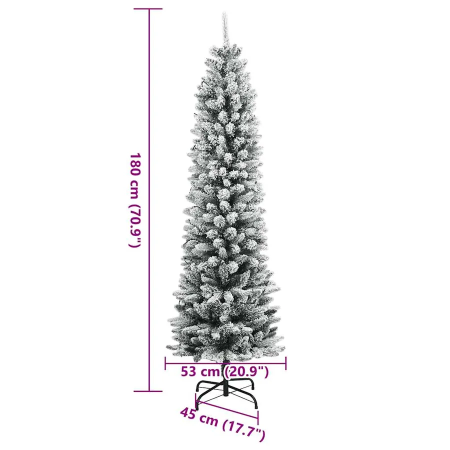 Sapin de Noël artificiel 300 LED et neige floquée 180 cm - 12