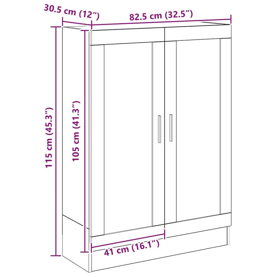 Bibliothèque chêne artisanal 82,5x30,5x115 cm bois d'ingénierie - 12