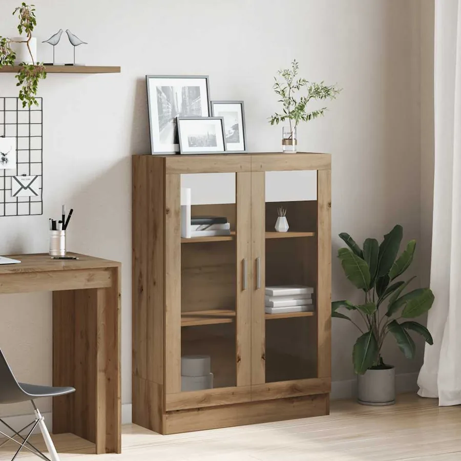 Bibliothèque chêne artisanal 82,5x30,5x115 cm bois d'ingénierie - 3