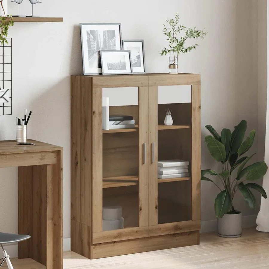 Bibliothèque chêne artisanal 82,5x30,5x115 cm bois d'ingénierie - 4