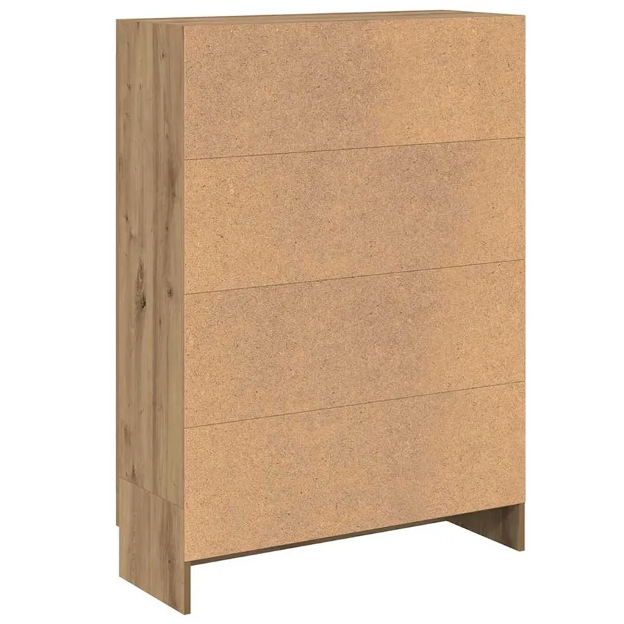 Bibliothèque chêne artisanal 82,5x30,5x115 cm bois d'ingénierie - 6