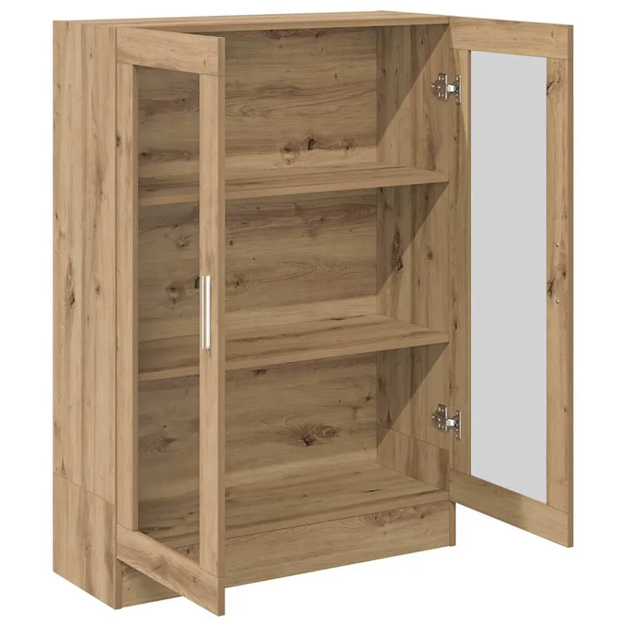 Bibliothèque chêne artisanal 82,5x30,5x115 cm bois d'ingénierie - 9