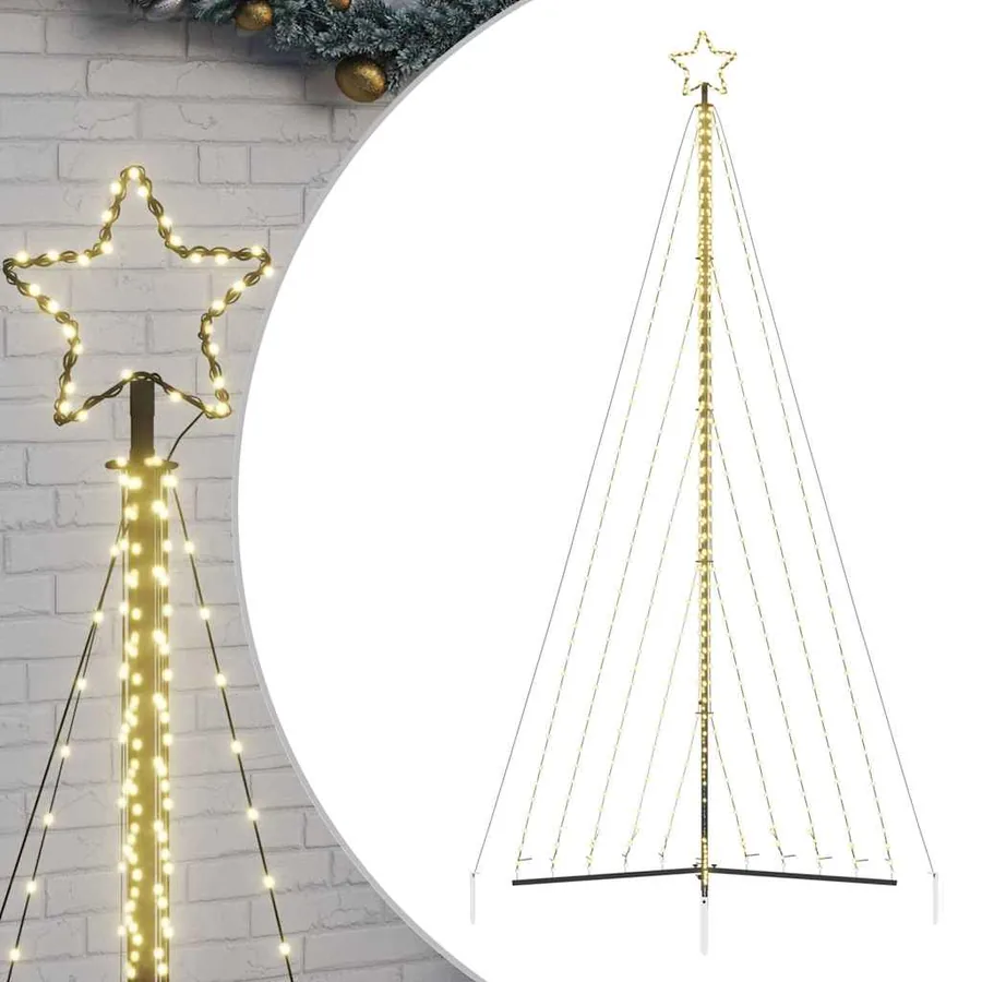 Sapin de Noël à LED 570 LED blanc chaud 399 cm - 2