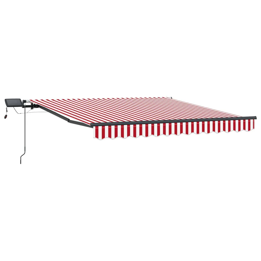 Auvent rétractable Rouge et Blanc 300 x 250 cm - 2