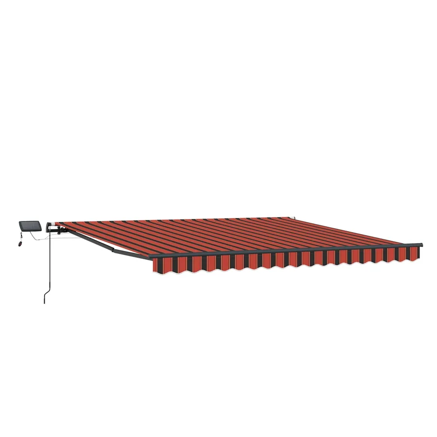 Auvent rétractable orange et marron 450 × 350 cm - 5