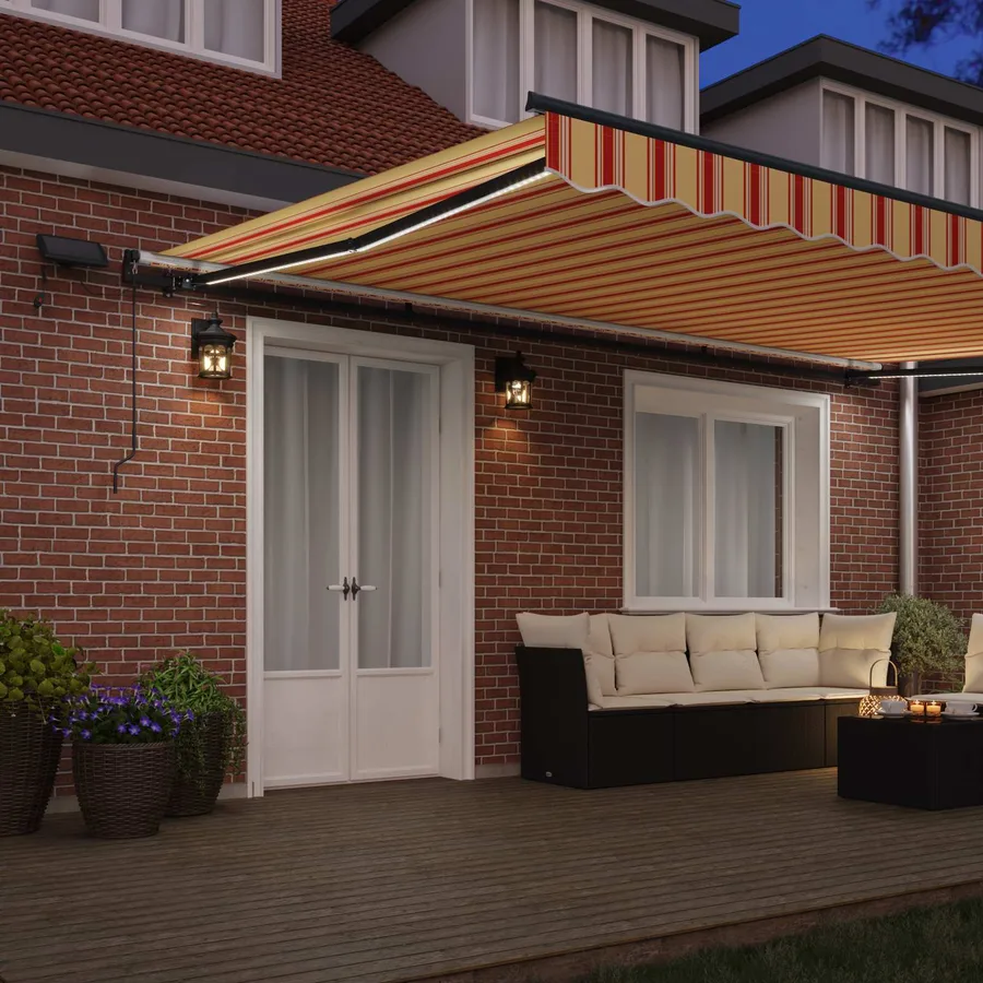 Auvent rétractable Jaune et Orange 500 × 350 cm - 3
