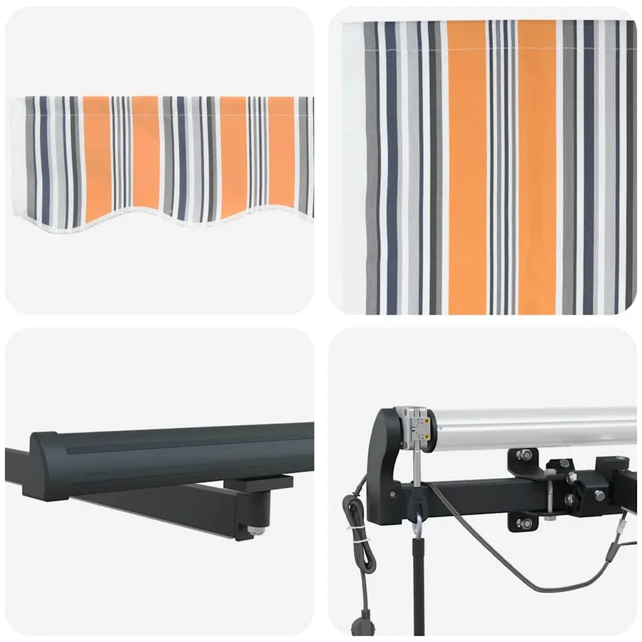 Auvent rétractable Multicolore 400 × 300 cm Polyester - 8