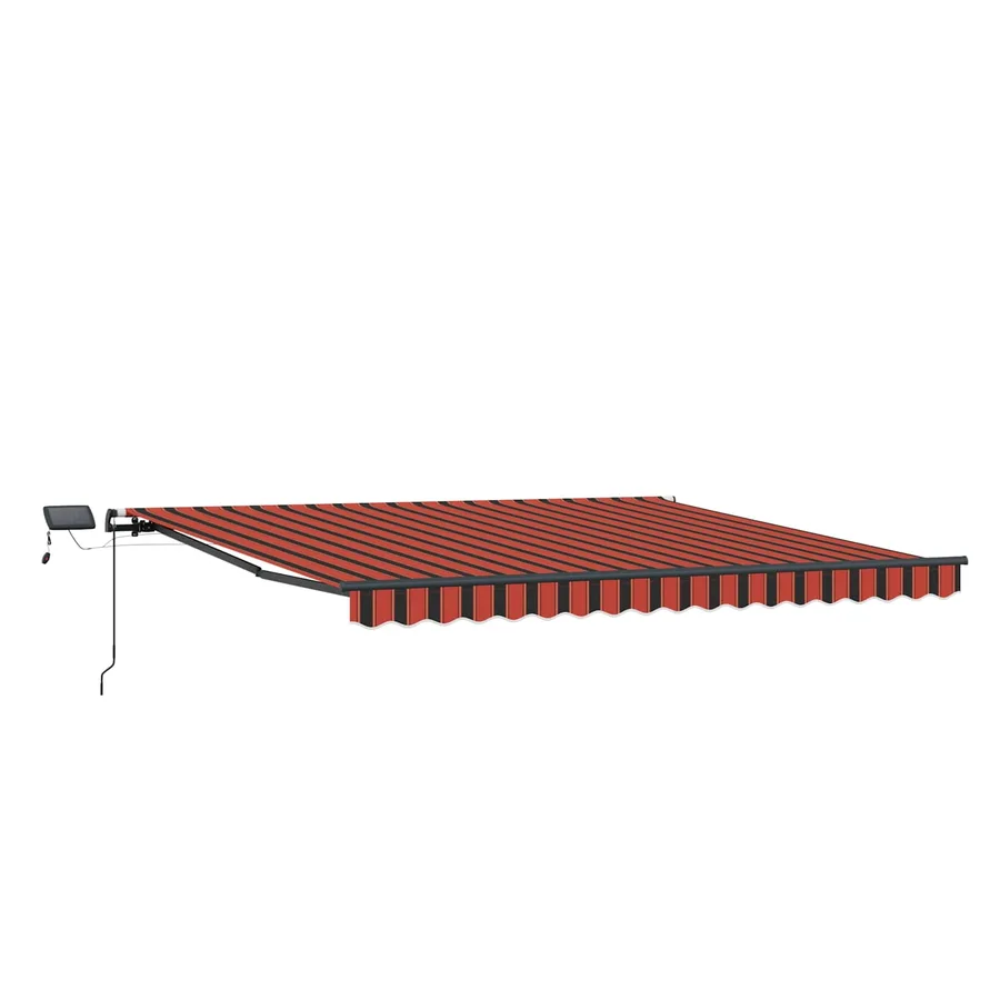 Auvent rétractable orange et marron 450 × 300 cm - 5