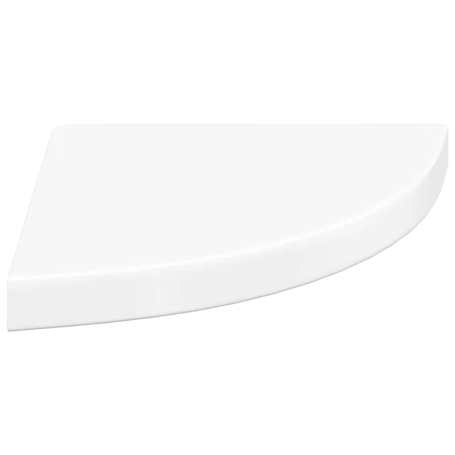 Étagères d'angle flottantes 4pcs blanc brillant 35x35x3,8cm MDF - 7