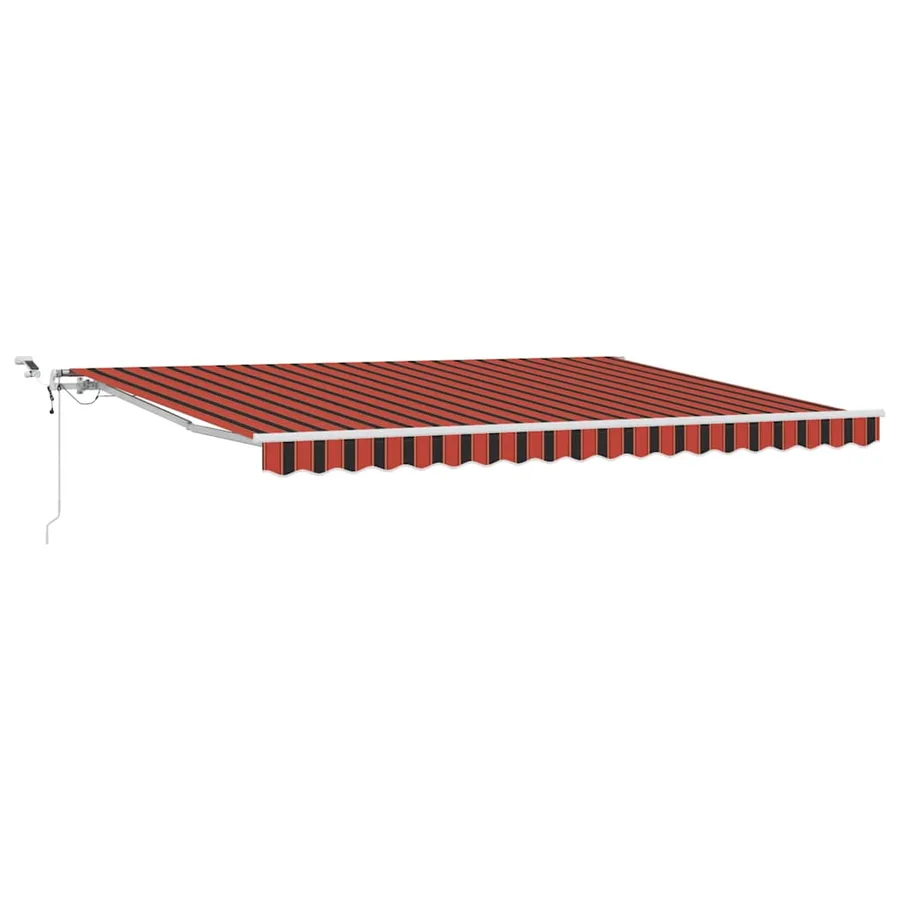 Auvent rétractable Orange et marron 450 × 350 cm Polyester - 2