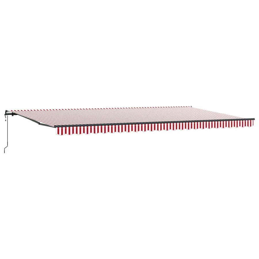 Auvent rétractable Rouge et Blanc 600 × 300 cm - 2