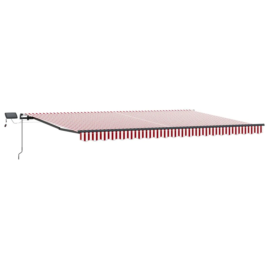 Auvent rétractable Rouge et Blanc 500 × 300 cm - 2