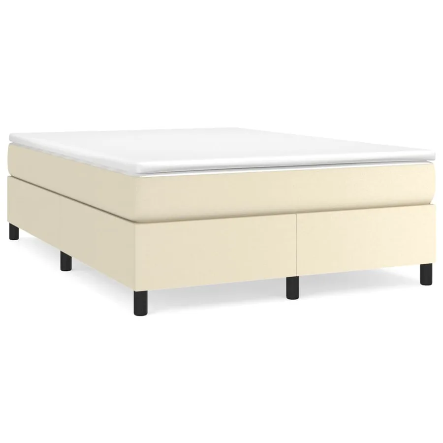 Sommier à lattes de lit avec matelas Crème 140x200cm Similicuir - 2