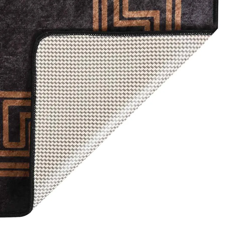 Tapis lavable 120x180 cm noir et doré - 3