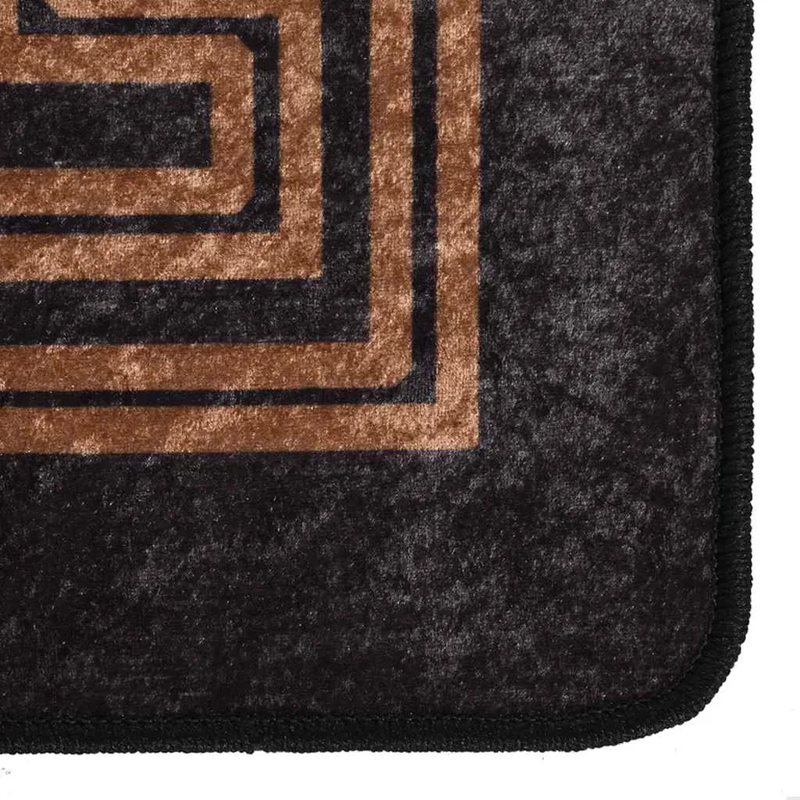 Tapis lavable 120x180 cm noir et doré - 7