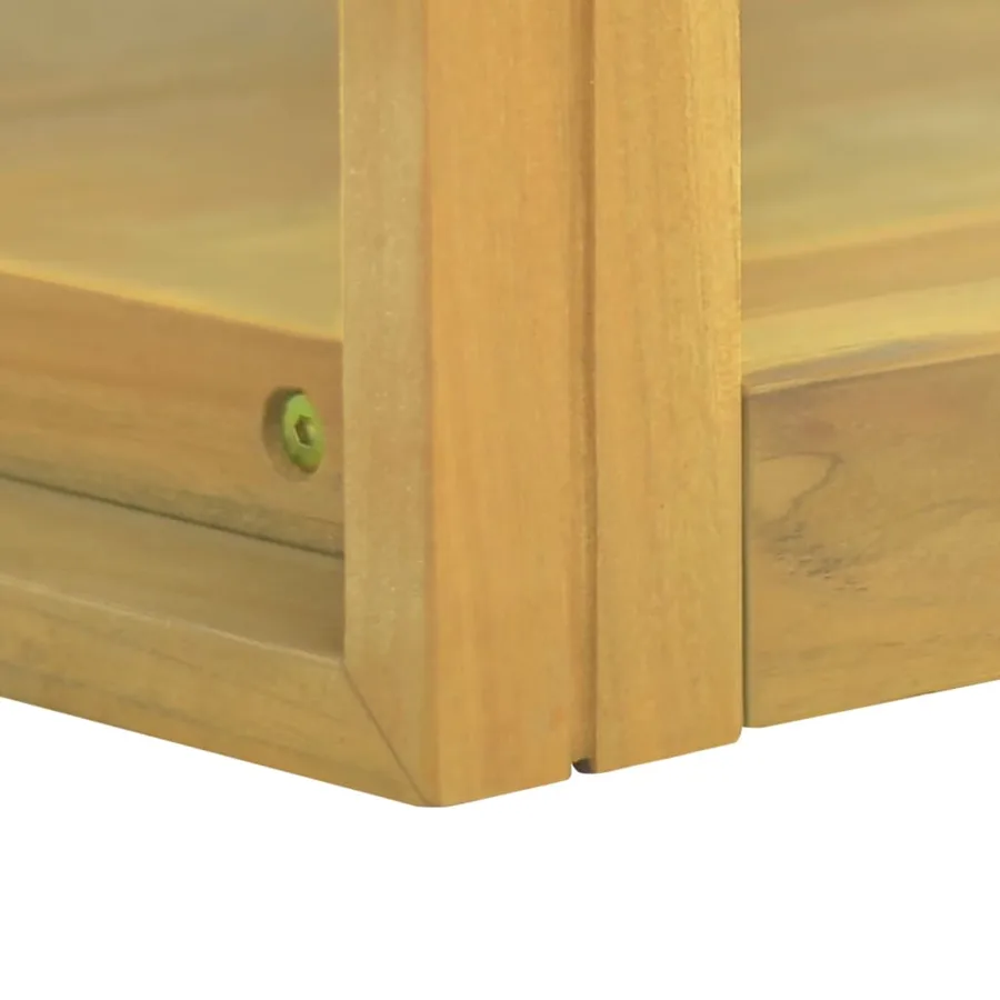 Armoire murale de salle de bain 90x45x35 cm Bois de teck solide - 5