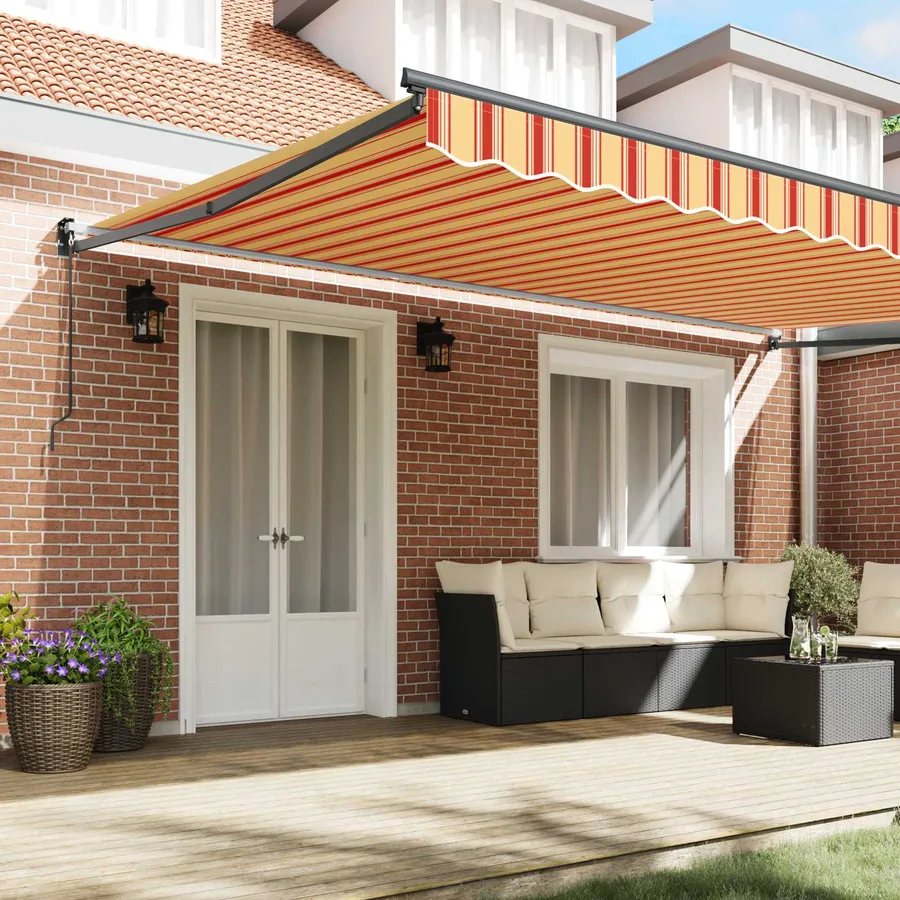 Auvent rétractable Jaune et Orange 500 x 300 x 165 cm - 3