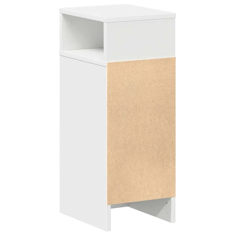 Table de chevet avec tiroir blanc 25x31x66 cm - 7