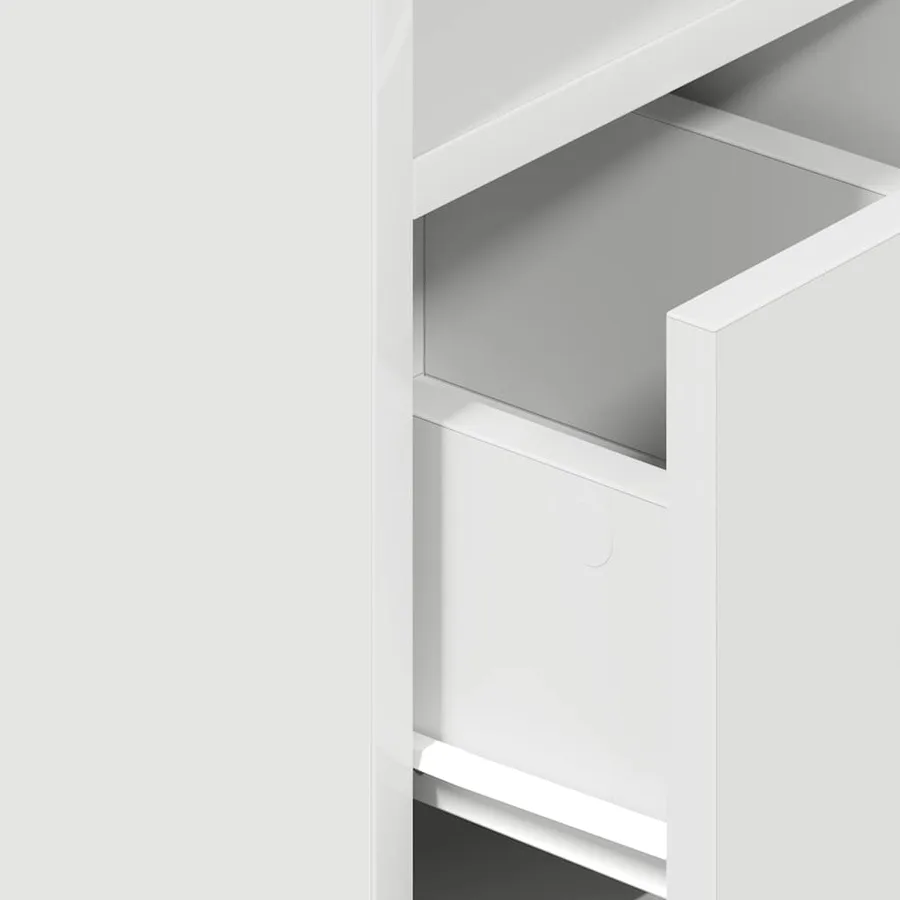 Table de chevet avec tiroir blanc 25x31x66 cm - 8