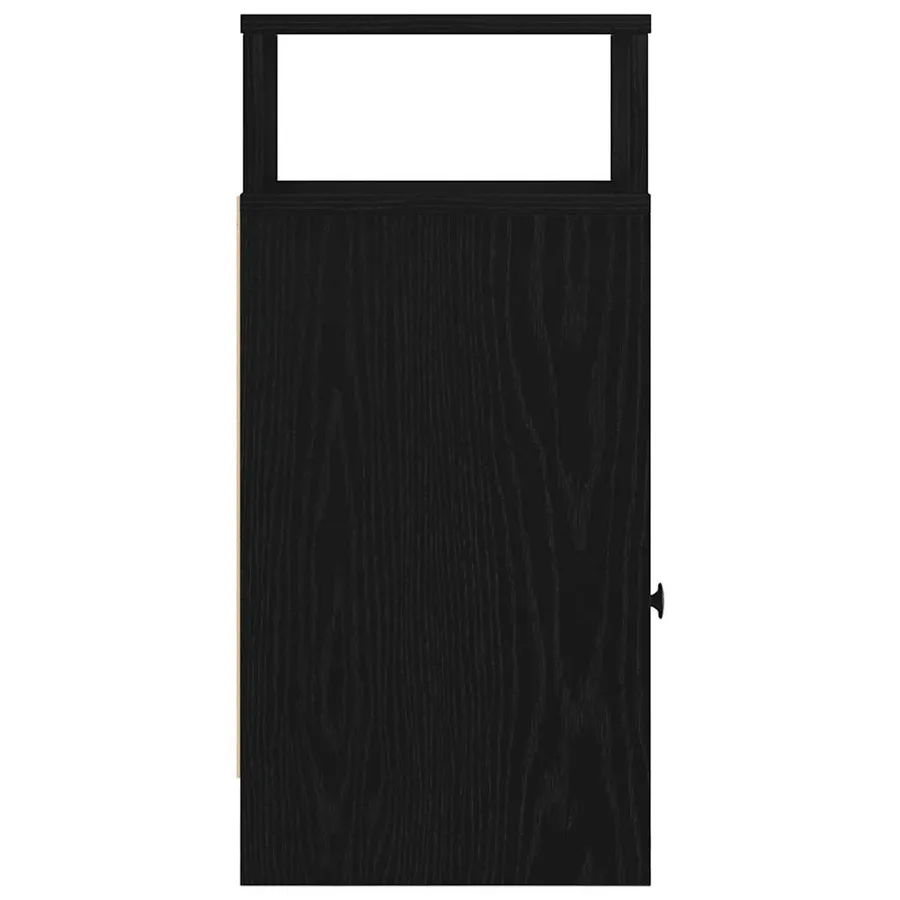 Table de chevet avec tiroir noir 25x31x66 cm - 6
