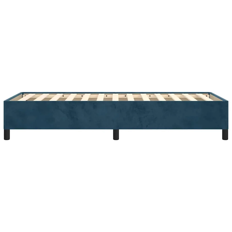 Cadre de lit sans matelas bleu foncé 90x200 cm velours - 6