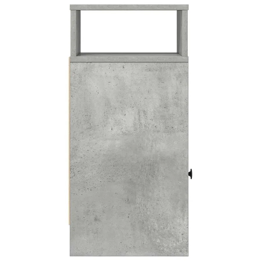 Tables de chevet 2 pcs avec tiroir gris béton 25x31x66 cm - 6