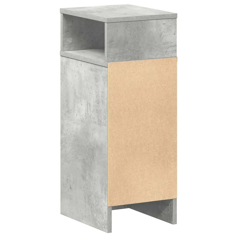 Tables de chevet 2 pcs avec tiroir gris béton 25x31x66 cm - 7
