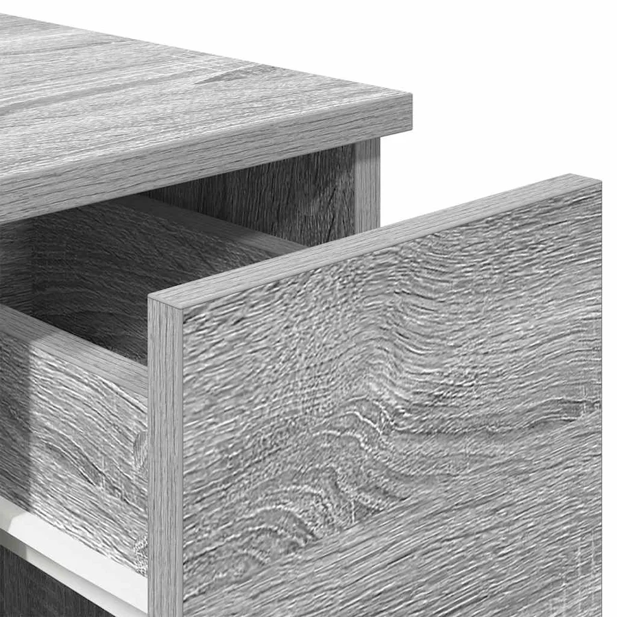 Table de chevet avec tiroir sonoma gris 20x36x60 cm - 8