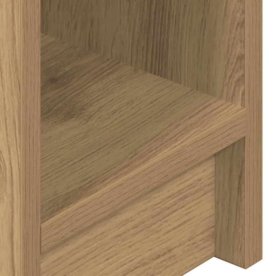 Table de chevet avec tiroir chêne artisanal 20x36x60 cm - 9