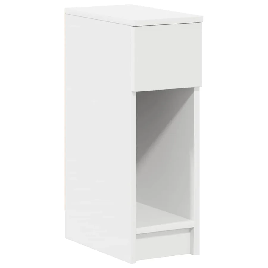 Tables de chevet avec tiroir 2 pcs blanc 20x36x60 cm - 5