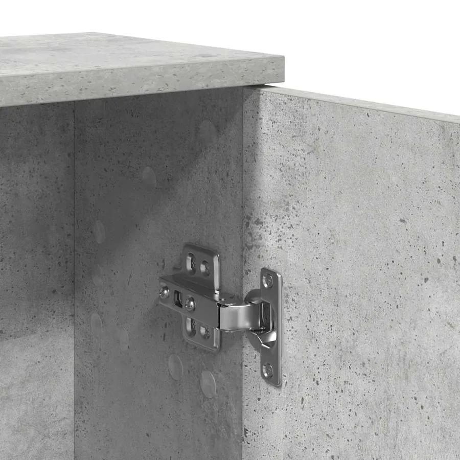 Meuble de salle de bain avec porte-rouleau gris béton - 10