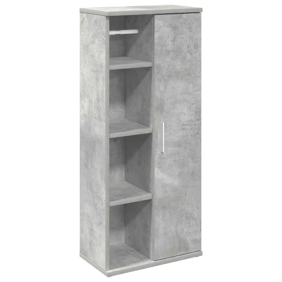 Meuble de salle de bain avec porte-rouleau gris béton - 2