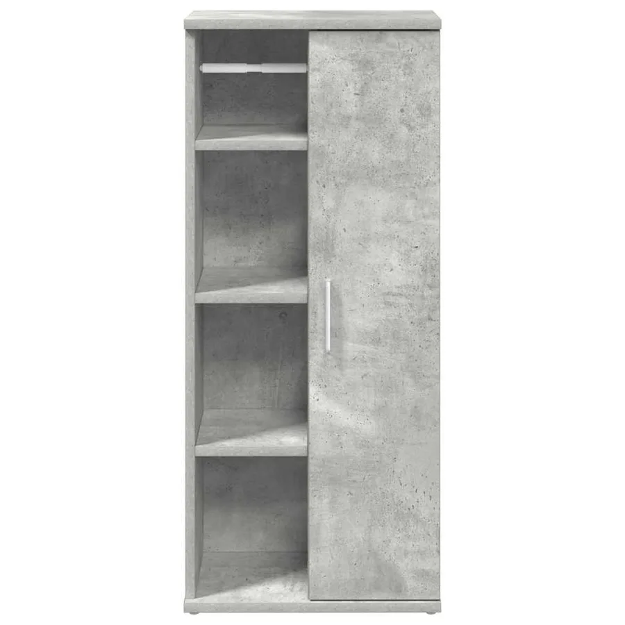 Meuble de salle de bain avec porte-rouleau gris béton - 4