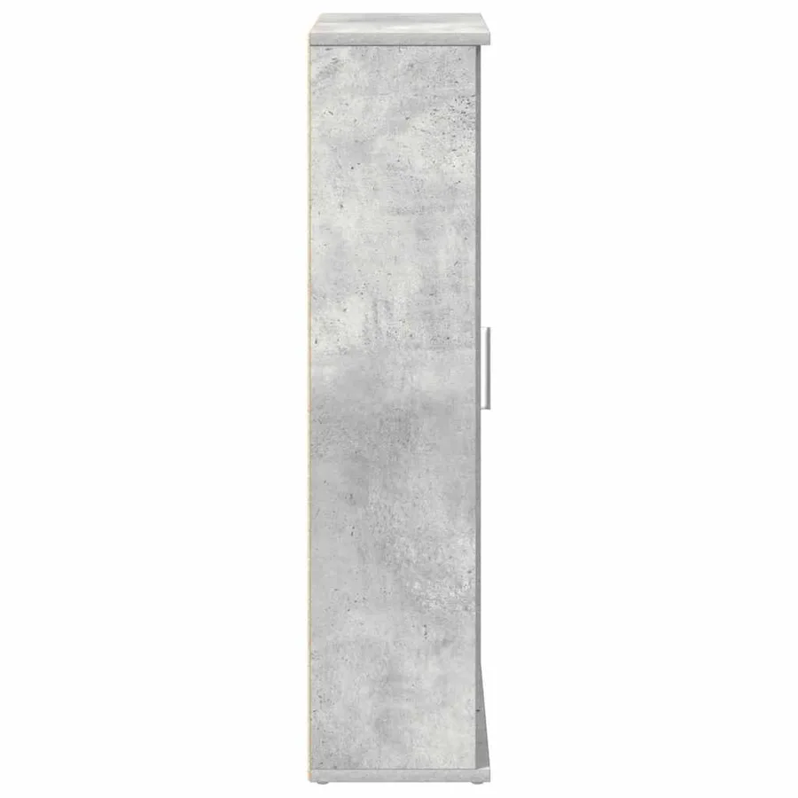 Meuble de salle de bain avec porte-rouleau gris béton - 6