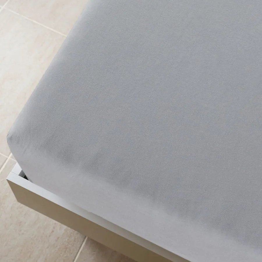 Drap-housse Jersey Gris 100x200 cm Coton - 4