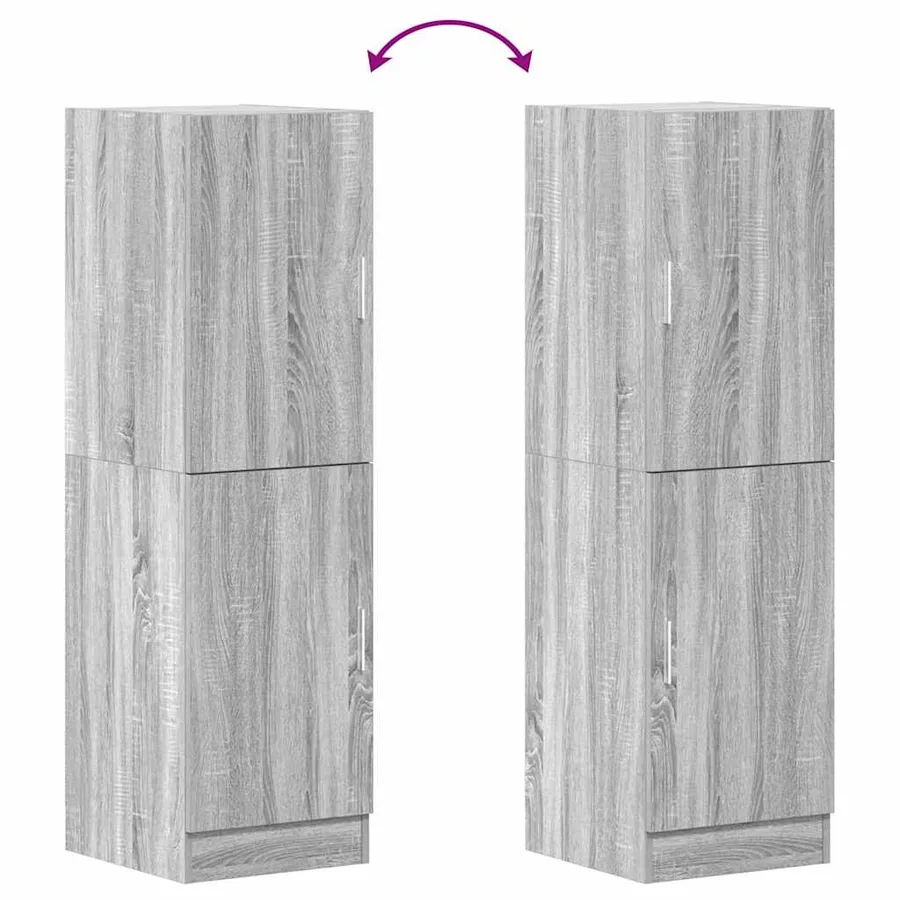 Armoire de cuisine sonoma gris 38x41,5x131,5 cm bois ingénierie - 8
