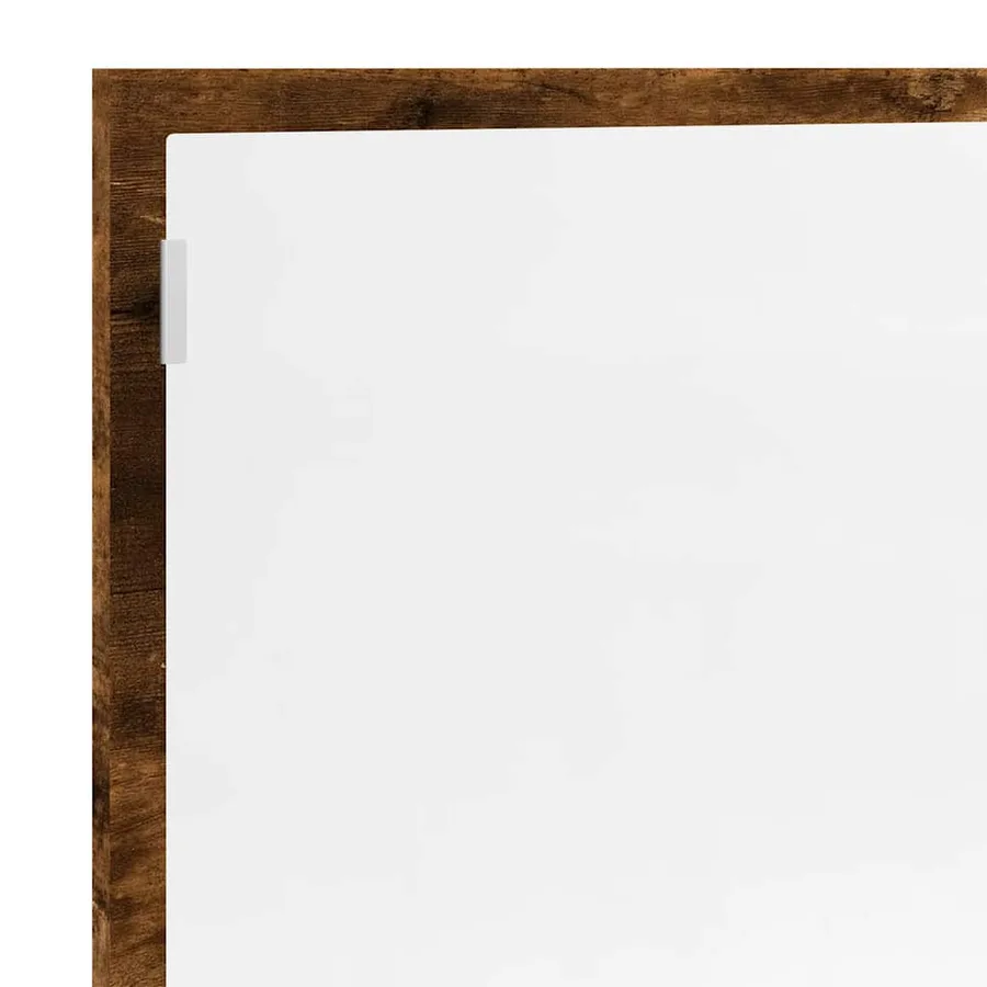 Miroir de salle de bain à LED chêne fumé bois d'ingénierie - 9