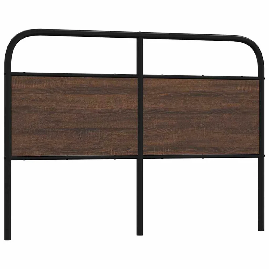 Tête de lit de remplacement chêne marron 140 cm acier et bois d'ingénierie