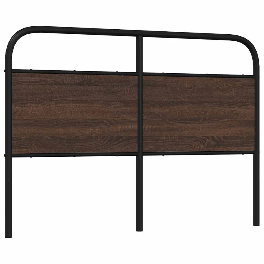 Tête de lit de remplacement chêne marron 140 cm acier et bois d'ingénierie - 5
