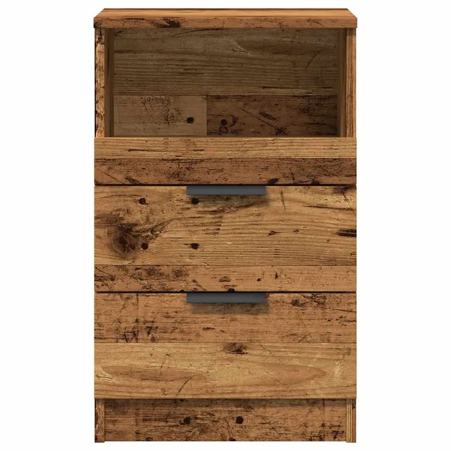 Table de chevet vieux bois 40x36x65 cm bois d'ingénierie - 5