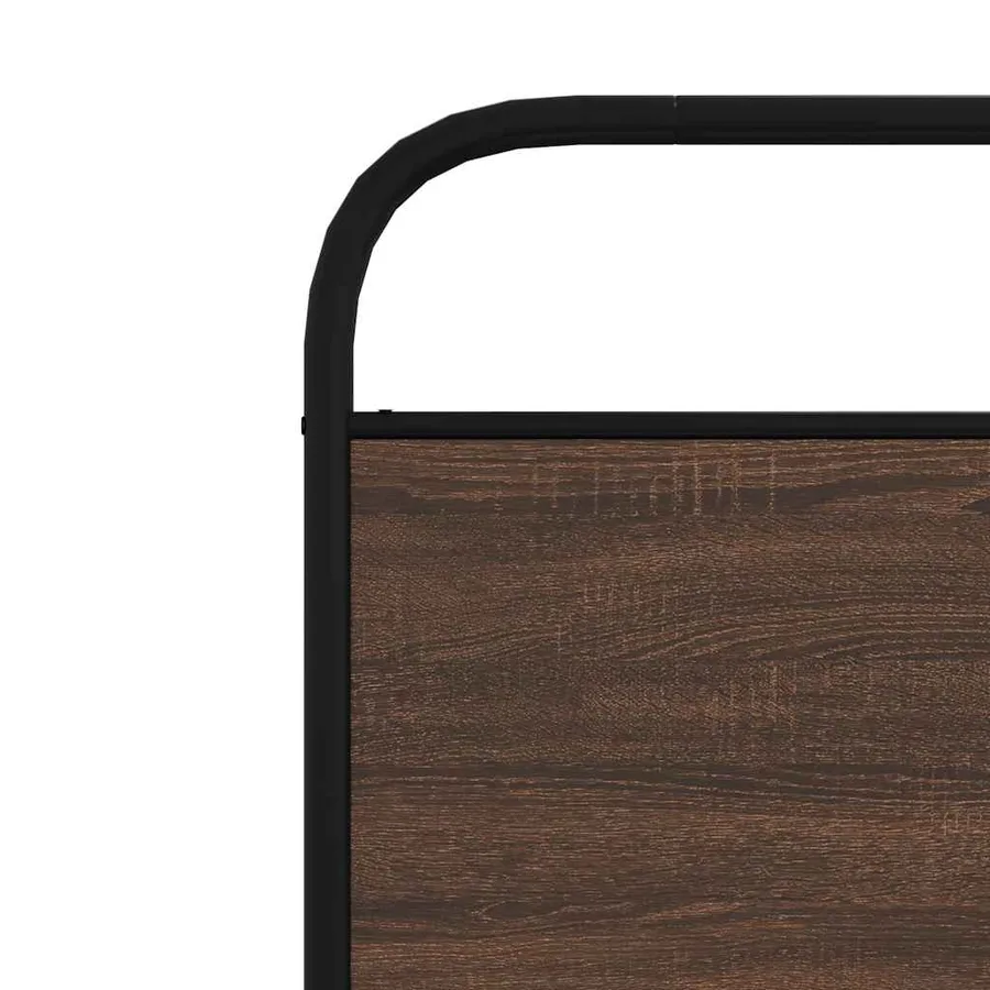 Tête de lit de remplacement chêne marron 90 cm acier et bois d'ingénierie - 6